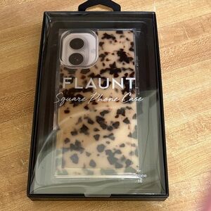Flaunt Square Phone Case - Black and Cream